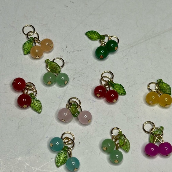Kkcollectionsss Jewelry - Glass Bead Cherry Charms (DIY Jewelry)